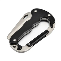 Mousqueton verrouillable multi-outils pour équipement de survie pour camping en plein air avec couteau de poche