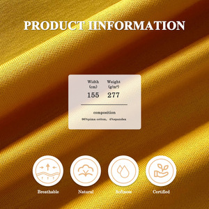 Tissu jersey <span class=keywords><strong>Singer</strong></span> en coton Pima 95% et élasthanne 5% du fabricant, qualité supérieure, certifié OEKO-TEX, pour vêtements sur mesure - Product Image 2