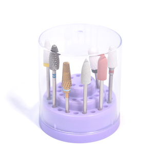 Boîte de rangement pour 48 embouts de perceuse à ongles, en plastique, avec couvercle transparent anti-poussière, grande capacité, support de présentation pour lime électrique de manucure, outil de salon - Product Image 4