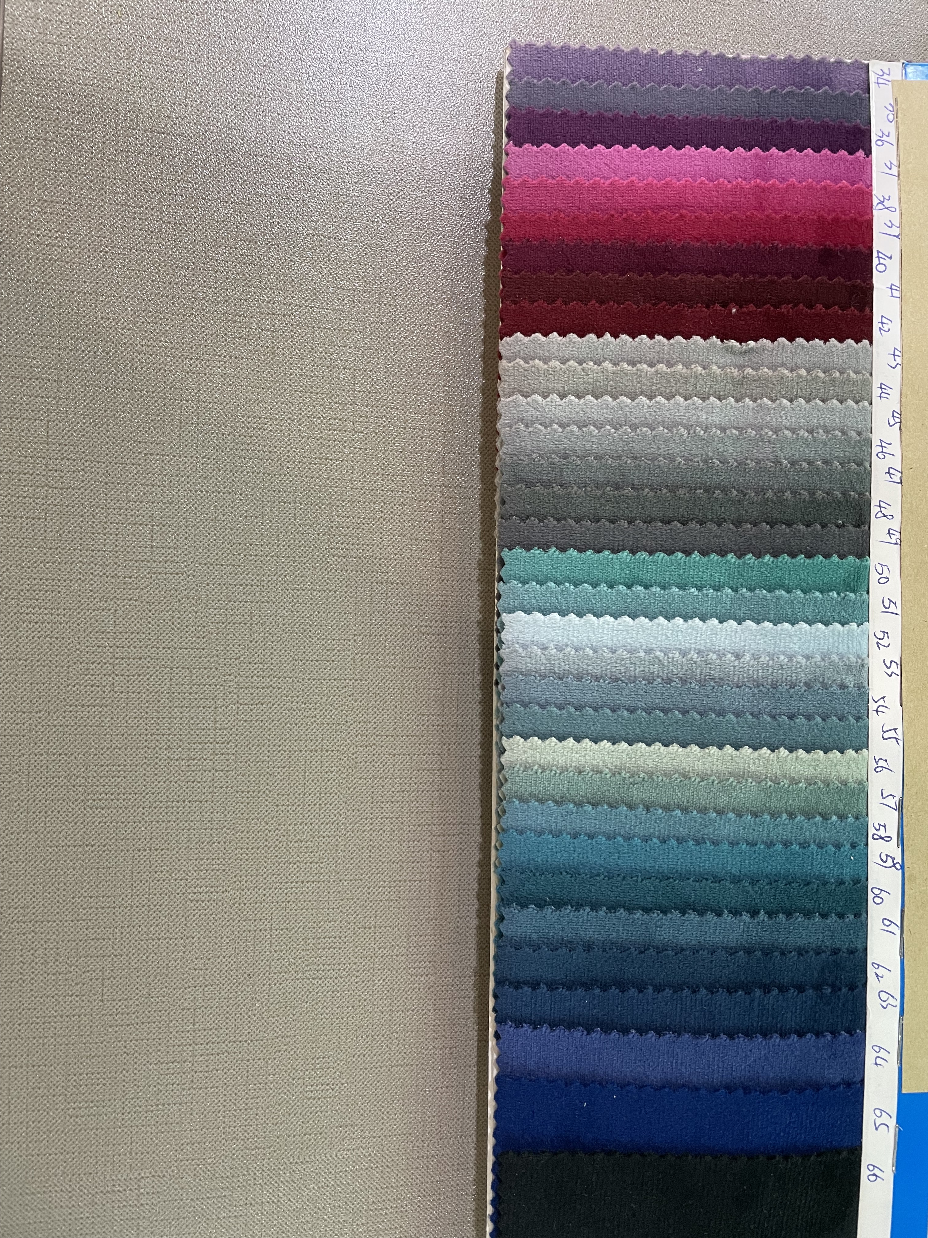 beaucoup de couleurs à choisir