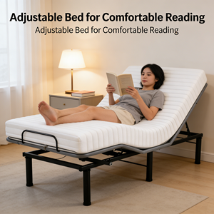 Base de <span class=keywords><strong>lit</strong></span> réglable en fer robuste avec fonction zéro gravité, moteur Okin, <span class=keywords><strong>lit</strong></span> de soins à domicile avec télécommande - Product Image 1