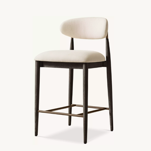 Chaise haute Mobilier d'intérieur Cadre en bois <span class=keywords><strong>Tabouret</strong></span> de <span class=keywords><strong>bar</strong></span> en <span class=keywords><strong>tissu</strong></span> - Product Image 5