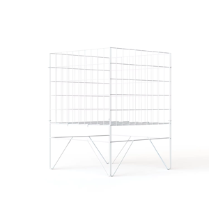 صناديق تفريغ أسلاك معدنية قائمة شبكة سلكية سلة سلة رف كرة السلة - Product Image 2