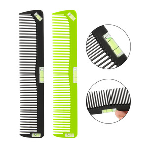 Peine de Estilo Horizontal Instrumento de Nivel Cepillo Herramientas de Precisión Zona de Corte de Cabello Peine de Peluquería de Fibra de Carbono - Product Image 1