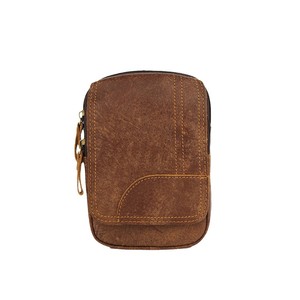 Genuine Leather Waist <b>Bag</b> Men's Fanny Pack Matte Brown Durable Storage <b>Bag</b> For Everyday Use Summer 2024 - Product Image 5