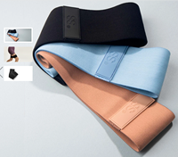 Bandes de résistance élastiques en tissu avec logo personnalisé pour la gym, les jambes et les fessiers