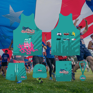 Custom Print Celebrate America 250th Independence Day Souvenir Marathon kit Shirt Event Seamless Mesh Running Singlet - Product Image 1