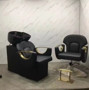 Black Gold Beauty Salon Furniture Set Hairdressing Basin Salon Hairdressing Equipment Styling Chair Shampoo Bowl - Product Image 5
