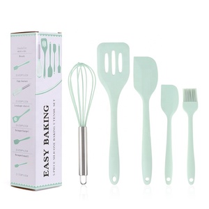 Heat resistant Kitchen 5pcs silicone spatula set Spatula Baking Pastry Tools Kitchen Silicone Cake Spatula set