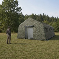 Carpa de PVC Impermeable, Diseño de Camuflaje, Tela Oxford Resistente, Portátil, para Campamento al Aire Libre y Uso Médico, Directo de China