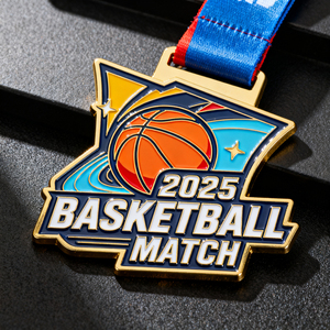Wholesale Custom Sports Medals Award Metal Medal and Trophies With <b>Ribbon</b> Soccer Basketball Running Marathon Medal - Product Image 5