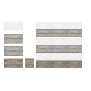 Azulejos de cerámica para pared de diseño moderno, con acabado brillante en color café claro y oscuro, de 30x60 cm. - Product Image 2