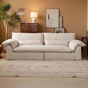 Sofá de tela de lino estilo francés en forma de U, extraíble y lavable, para apartamentos pequeños, sala de estar - Product Image 2