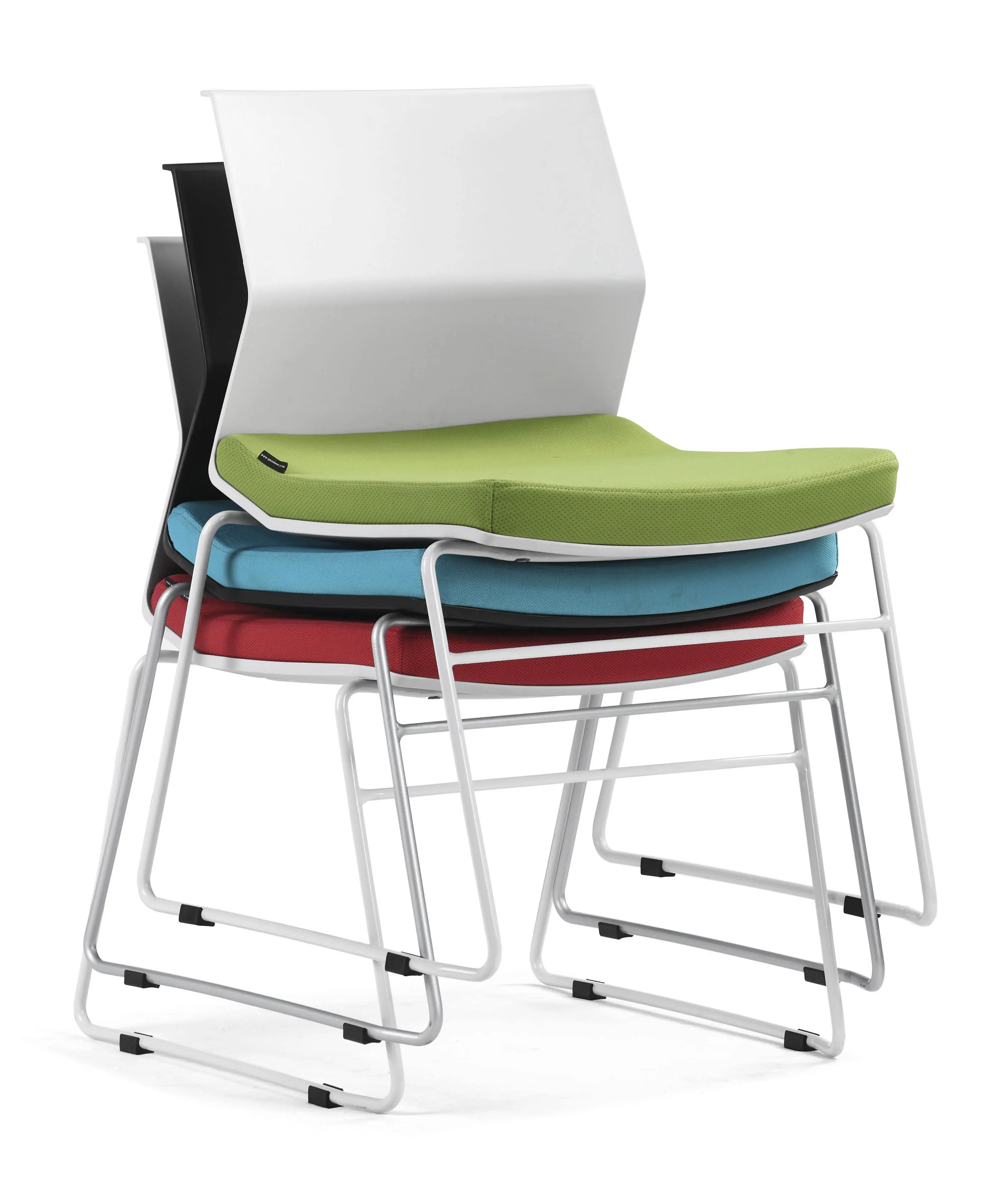 Cadeira de conferência para visitantes empilhável GS-1763 mesa e cadeiras para sala de jantar moderna com encosto de plástico ergonômico em tecido