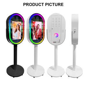 Photomaton ovale rond Love 21,5 pouces <span class=keywords><strong>avec</strong></span> appareil <span class=keywords><strong>photo</strong></span> reflex numérique, miroir magique <span class=keywords><strong>avec</strong></span> logiciel - Product Image 2