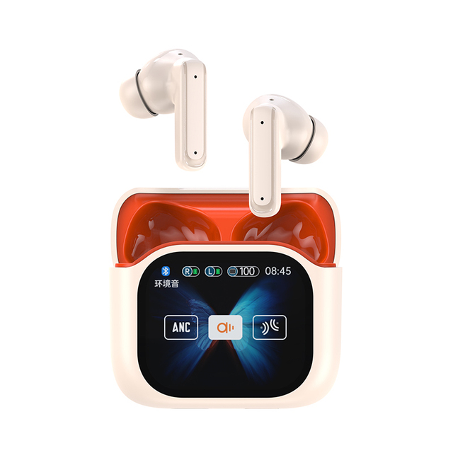 Noise Cancelling TWS Earphones With Waterproof Battery Indicator Wireless Earbuds Smart Color Screen With Long Battery Life