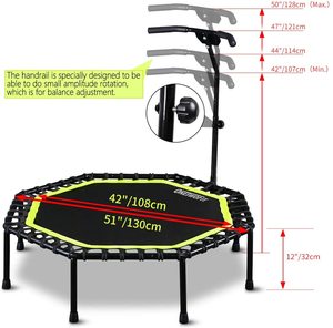 Mini Trampolino per Fitness ed Esercizio - Attrezzatura per Salti Rotonda da 90 cm per Adulti - Product Image 3
