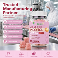 Gummies d'Inositol pour l'Équilibre Hormonal Féminin, Rapport 40:1 Myo-D-Chiro, Sans Sucre, Soutien Ovarien, OEM ODM Marque Privée Vente en Gros