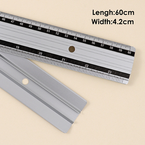 Regla de Aluminio Metálica en Forma de T de 60 cm de Largo con Doble Escala, en Oferta, para Carpintería, Diseño, <span class=keywords><strong>Arquitectura</strong></span>, Ingeniería y Arte - Product Image 2