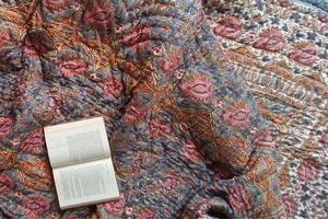 Handmade Floral Cotton Block Print Cotton <b>Quilt</b> Indian Block Print <b>Bedding</b> Hand Block Printed <b>Quilt</b> for All Season - Product Image 4