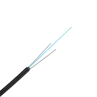 Precio al por mayor de fábrica 124 Core FTTH Cable de caída de fibra óptica interior plano GJYXCH para proyecto de red aérea