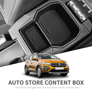 Pour <span class=keywords><strong>Dacia</strong></span> <span class=keywords><strong>Sandero</strong></span> 2020-2024 Boîte de rangement d'accoudoir Insert de plateau Console centrale Organisateur Accessoires intérieurs ABS - Product Image 6