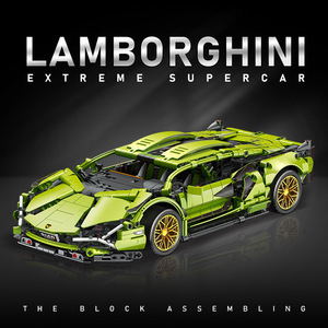 Kit de construction de modèle de voiture de sport Lamborghini, plus de 800 pièces, jouet de course télécommandé pour adolescents - Product Image 2