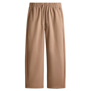 Pantalon droit en molleton d'hiver pour homme de qualité supérieure, taille mi-haute, fermeture élastique, anti-froissement, coupe décontractée - Product Image 6