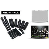 Microphone de studio professionnel Lane KING-717, ensemble de microphones Audix pour batterie, microphone pour instruments de percussion