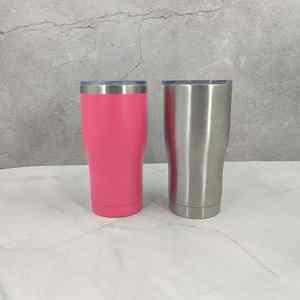 Gobelet isotherme incurvé en acier inoxydable 304 à double paroi, isolé sous vide, pour voiture, forme taille, 12oz 20oz 30oz 40oz, pour bière et café - Product Image 1