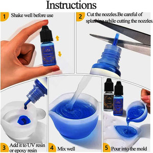 散装环氧树脂24色DIY手绘珍珠粉艺术颜料液用于绘画和铸造 - Product Image 5