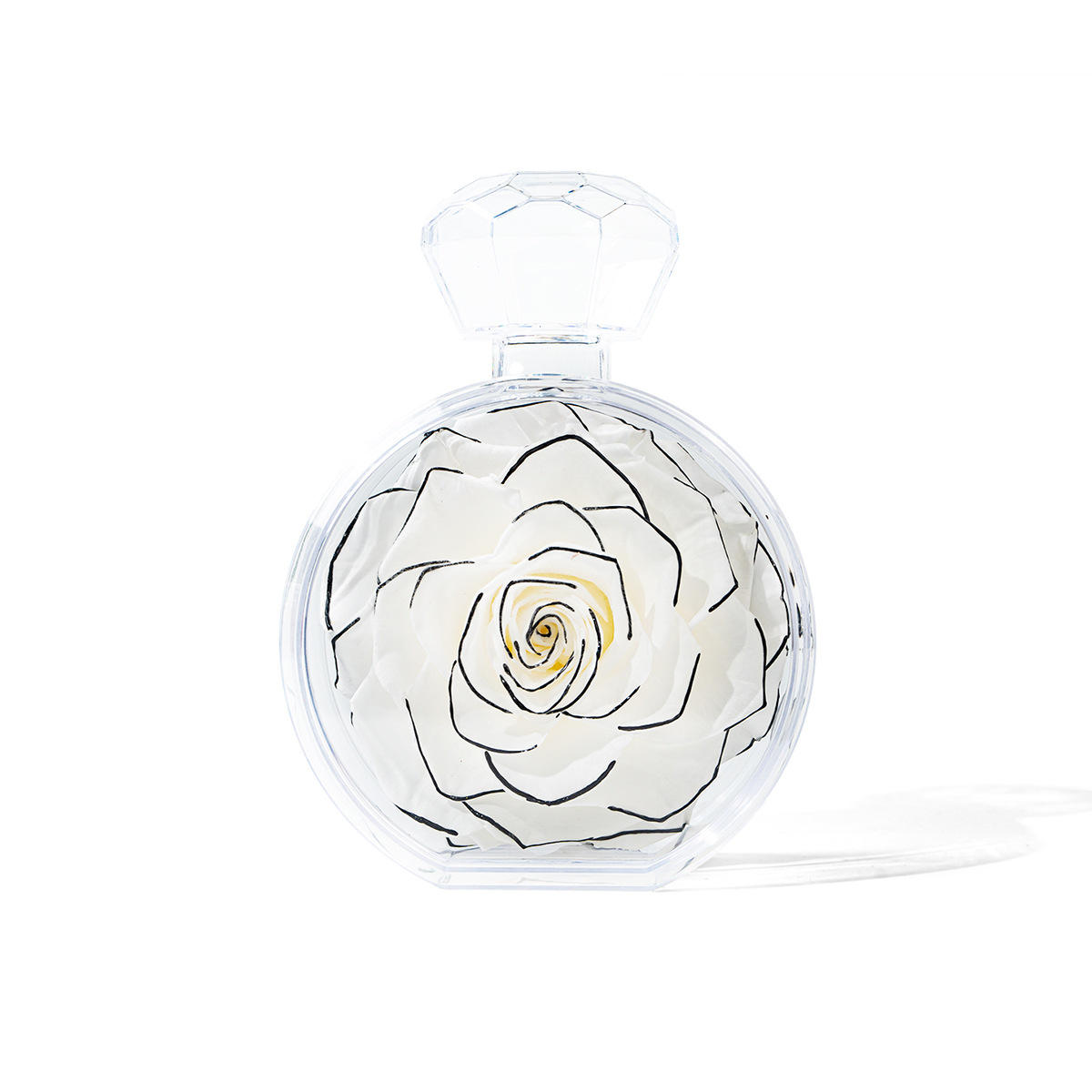 Single white round bottle