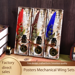 Stylo plume et stylo à encre vintage Steampunk avec logo personnalisé, plume à encre magique pour enseignants, stylo plume de bureau scolaire - Product Image 1