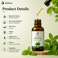 Huile Essentielle de Menthe Poivrée de Qualité Alimentaire Chinoise 100% Pure et Biologique pour Diffuseur Sans Eau, Extrait de Feuille de Menthe Piperita en Vrac