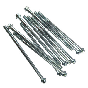 Boulons à bride M8*175 résistants à la rouille, type hexagonal allongé, pour moteurs à essence/moteurs électriques, fabriqués en acier au carbone - Product Image 1