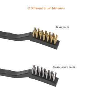 <span class=keywords><strong>Brosse</strong></span> <span class=keywords><strong>métallique</strong></span> plate en nylon à poils en plastique de 3/4 pouces #403 Tige de 1/8 pouces pour outils rotatifs <span class=keywords><strong>Dremel</strong></span> - Product Image 4