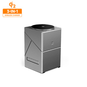 Viña Estación de Carga Inalámbrica 3-en-1 Qi2 TRUE 15W, <span class=keywords><strong>Cargador</strong></span> Inalámbrico Rápido Magnético 5W, CA 15W, PD, Soporte para Teléfono - Product Image 6