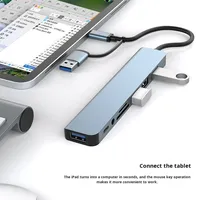 Dual-Head 8-in-1 Aluminium Alloy Docking Station Hub USB-C 3.0 dengan Dukungan Kartu SD Adaptor Pengisian Daya PD untuk Laptop/Ponsel/iPad