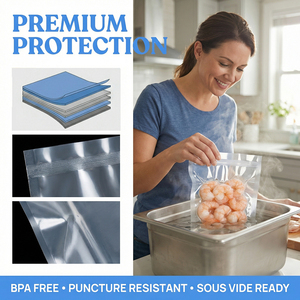 Bolsas de Vacío para Mayor Duración de la Vida Útil, PA/EVOH/PE, Resistentes a las Heladas, para Empacar Pescado Congelado, Aprobadas por <span class=keywords><strong>BRC</strong></span>, Color y Ancho Personalizables - Product Image 3