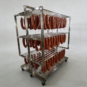 Chariot de maturation pour saucisses, bacon et jambon en acier inoxydable 304 de qualité alimentaire Hello River avec grille de déshydratation et de fumage - Product Image 4