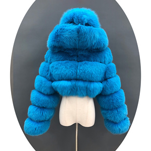 Janefur Customized Women Fashion Real Fox <strong>Fur</strong> Coat Thick Ladies Fox <strong>Fur</strong> Coat Winter Cropped Genuine Fox <strong>Fur</strong> <strong>Hooded</strong> <strong>Jacket</strong> - Product Image 1