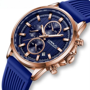 Montre chronographe pour homme, multifonction, étanche, calendrier, quartz, bracelet en silicone, lumineuse, sport, affaires, décontractée, montre-bracelet - Product Image 6