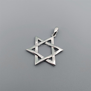 Colgante Estrella de David de Plata de Ley 925, 3.2 Gramos, Plata y <span class=keywords><strong>Oro</strong></span>, Judaísmo, Estrella de David, Magen David, Colgantes, Regalo Judaico - Product Image 3
