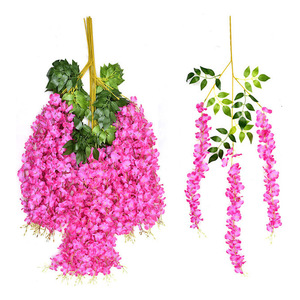 Fleurs de glycine artificielles en soie en gros, fleurs de glycine suspendues, fleurs de glycine blanches préservées, idéales pour la maison et les mariages, produit le plus vendu - Product Image 5