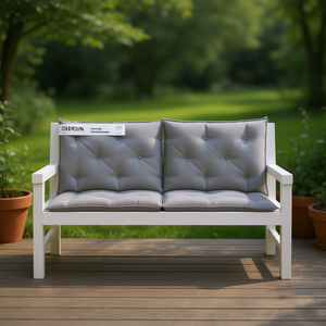 ชุดเบาะรองนั่งสำหรับสวนกลางแจ้งอ็อกส์ทูน ชุด 2 ชิ้น ผ้าอ็อกซ์ฟอร์ดสีเทา รูปทรงสี่เหลี่ยมผืนผ้า ถอดซักได้ ทนทาน ใช้ได้ทุกฤดูกาล - Product Image 2