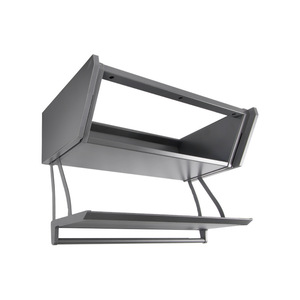 Wall Mounted Pull Down Double Layer Folding Spice <b>Rack</b> Aluminum Alloy <b>Kitchen</b> <b>Storage</b> Organizer Rectangle Shape CG198 - Product Image 2
