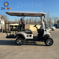 La meilleure voiturette de golf électrique 4 places avec volant en fibre de carbone, batterie au lithium certifiée CE pour enfants et adultes