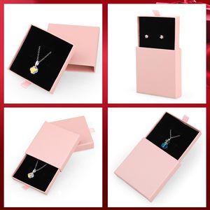Cajón de joyería cuadrado personalizado caja de regalo acabado mate exhibición de papel para collar pulsera pendiente y anillo presente embalaje - Product Image 2