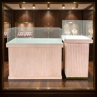 Vitrine à bijoux en acier inoxydable éclairée par LED, miroir au dos, taille personnalisable, finition durable, écologique, recyclable, étanche, pour la vente au détail