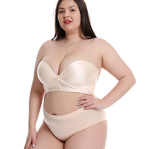 <span class=keywords><strong>Soutien</strong></span>-<span class=keywords><strong>gorge</strong></span> sans bretelles grande taille pour femme, avec boucle latérale croisée sur le devant, push-up sans armatures, liftant, confortable, sexy, bralette grande taille - Product Image 1
